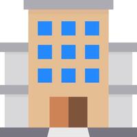 An icon of a building with windows vector