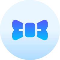 A blue bow tie icon on a white background vector