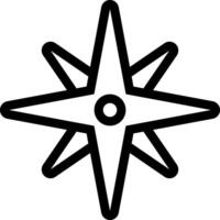 A black and white compass icon vector