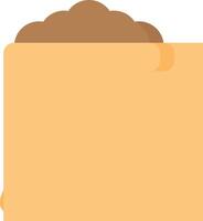 A brown envelope with a brown cloud inside vector