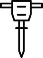 A black and white icon of a screwdriver vector