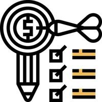 A pen with a dollar sign and check marks vector