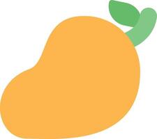 An orange fruit with a leaf on it vector