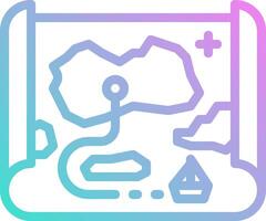 A map with a boat and a map on it vector