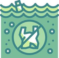 A no plastic bag icon on a white background vector