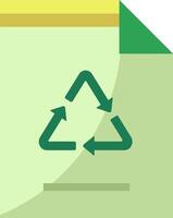 A green recycling icon with a green arrow vector
