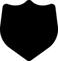 A black shield icon on a white background vector
