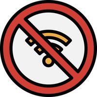 No wifi sign icon vector