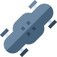 A skateboard icon in flat style vector
