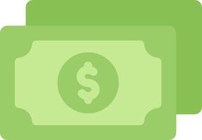 A green dollar sign icon on a white background vector