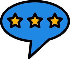 Five star rating icon vector