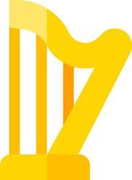 A yellow harp icon on a white background vector
