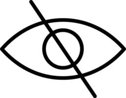 An eye with a cross through it vector