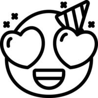A cartoon smiley face with a party hat vector