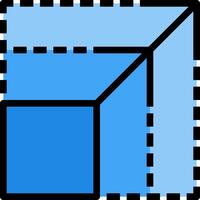 A square with a blue square in the middle vector