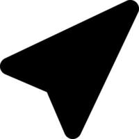 A black arrow pointing down on a white background vector