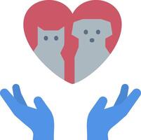 Two hands holding a heart shaped heart with a dog and cat vector