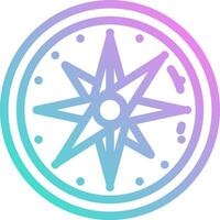 A compass icon in a circle with a star in the middle vector