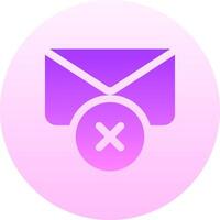 An email icon with a cross over it vector