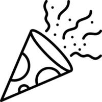 Pizza slice icon with sprinkles on top vector