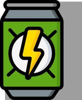 A can of soda with a lightning bolt on it vector