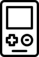 A black and white image of a game console vector