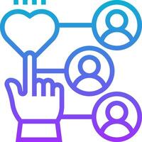 A hand holding a heart with a circle around it vector