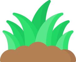 A cartoon grass with brown soil vector
