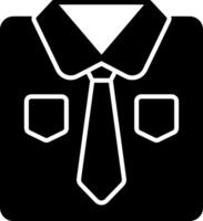 A black and white shirt with a tie on it vector