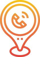 A phone icon with a phone on top of it vector