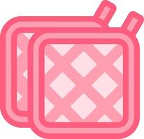 Two pink squares with a square pattern vector