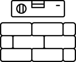 A brick wall with a light switch and a light bulb vector