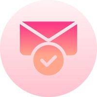 An email icon with a check mark and an envelope vector