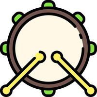 A drum with two sticks on it vector