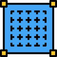 A blue square with a cross on it vector