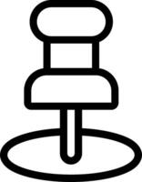 A chair with a seat on top of a pedestal vector