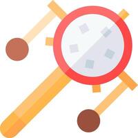 A magnifying glass with a ball and a ball vector