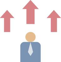 A man with arrows pointing up and down vector