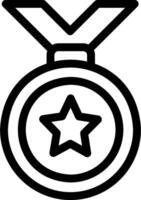 A medal with a star on it vector