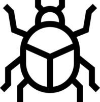 A black and white bug icon vector