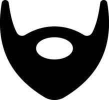 A black beard icon on a white background vector