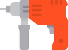 A red and gray drill with a white background vector