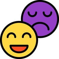 Two emoticions with different expressions vector