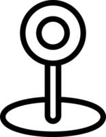 A black and white pin on a white background vector