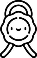A cartoon character with a smile on its face vector