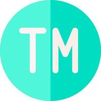 The tm logo in a circle with a white outline vector