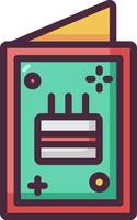 A birthday card icon on a white background vector