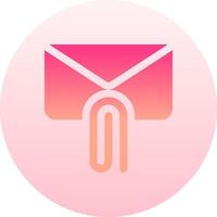 A pink envelope with a ribbon on it vector