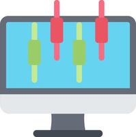 A computer monitor with popsicles on it vector