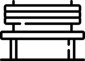 A black and white image of a bench vector